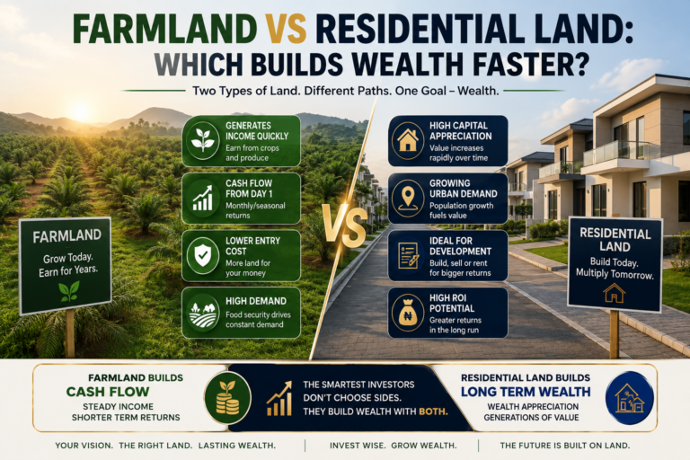 Farmland vs Residential Land: Which builds wealth faster ?